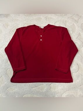 J. Crew Long-Sleeve Henley Shirt - Wine Red